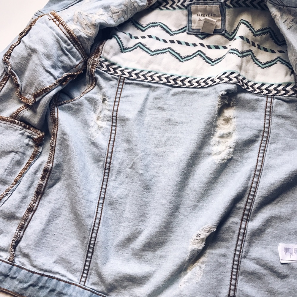 Forever 21 Pattern Jean jacket - Picture 3 of 4