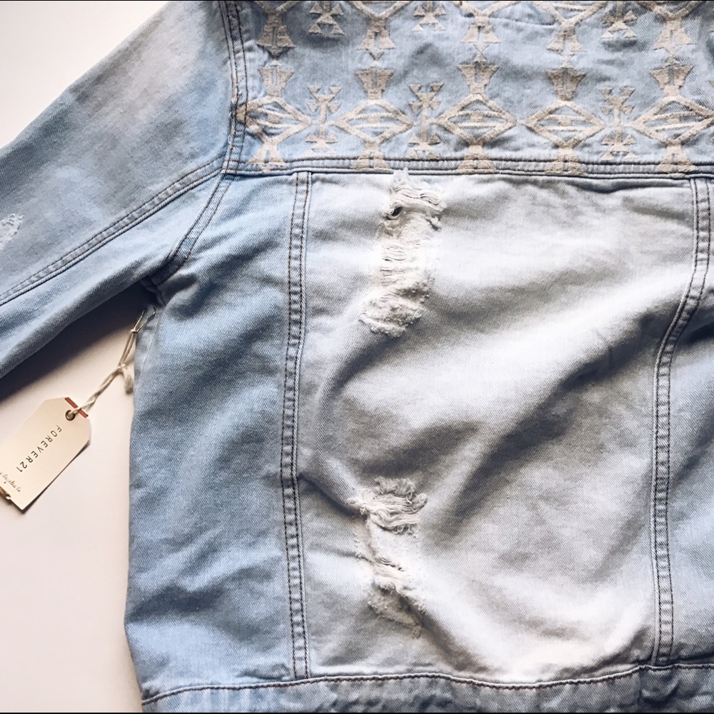Forever 21 Pattern Jean jacket - Picture 4 of 4