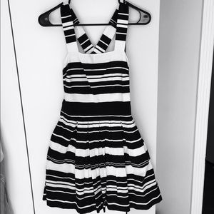 Banana Republic Woven Stripe Flare Dress