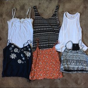 Get all 6 woman's small tank tops!