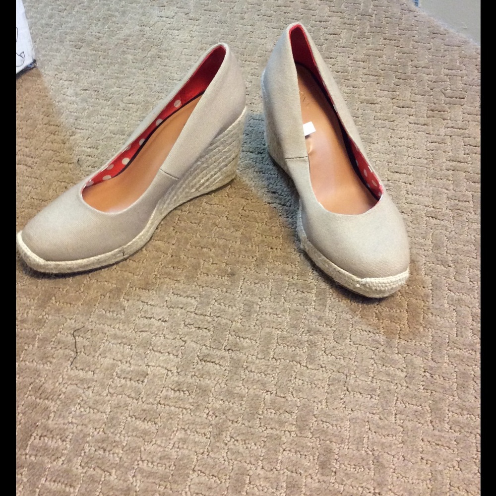 Target, Merona, tan wedges.