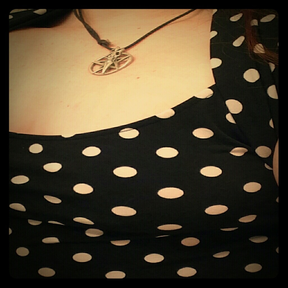 Fredericks of Hollywood polka dot top