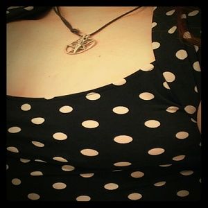 Fredericks of Hollywood polka dot top