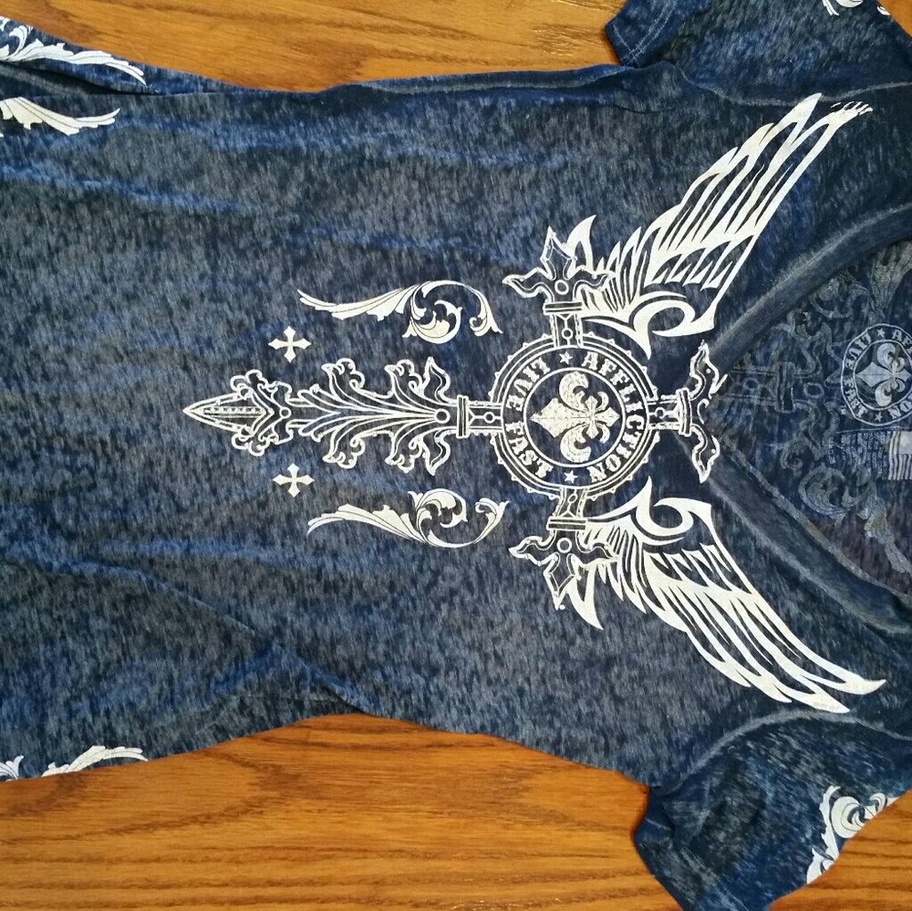 Affliction burn out shirt