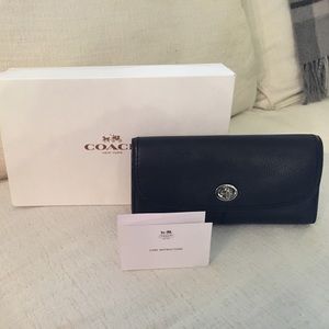 Coach Pebbled Leather Wallet