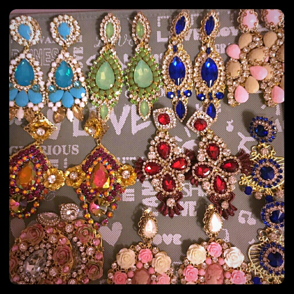 👒💄LAST PRICE💄👒Handmade Crystal Earrings