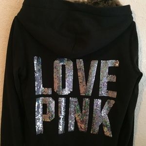 Victoria's Secret Pink Fur Hood Hoodie