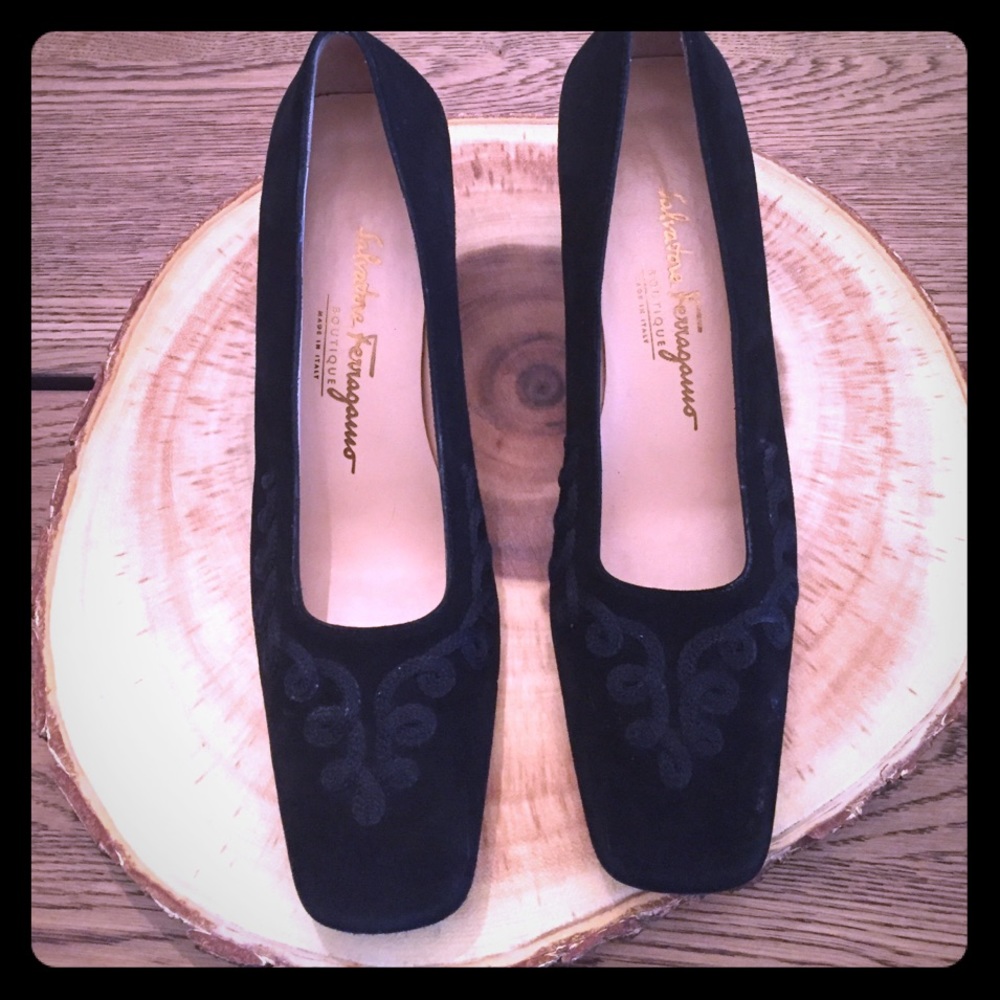 Salvatore Ferragamo Boutique suede heels