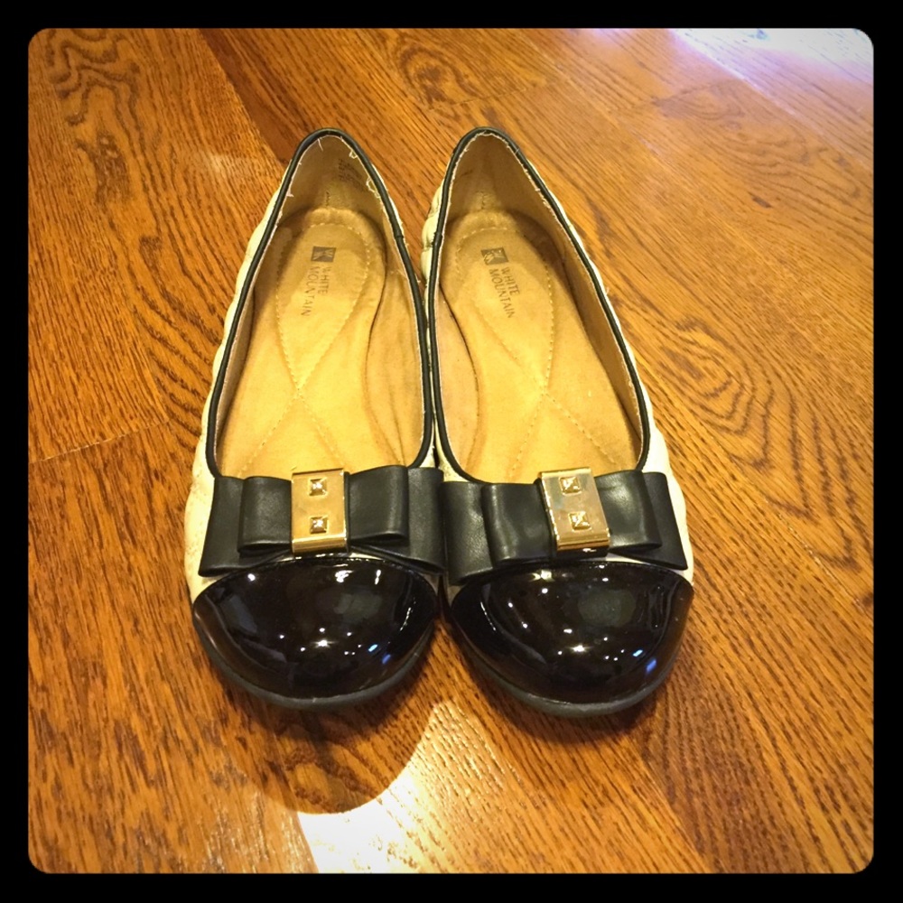 Black and white shoes