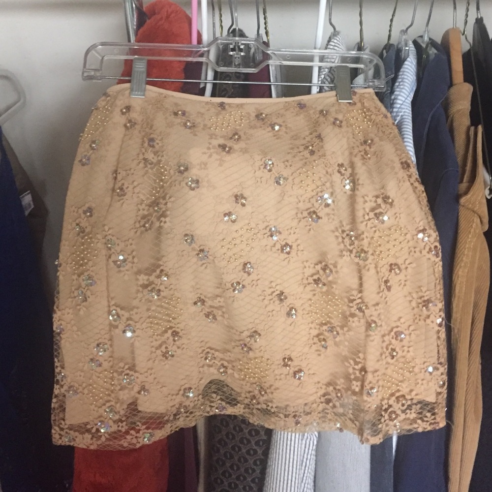 BCBG mini skirt with beading