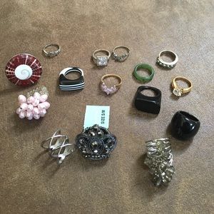 Lot of costume jewelry rings