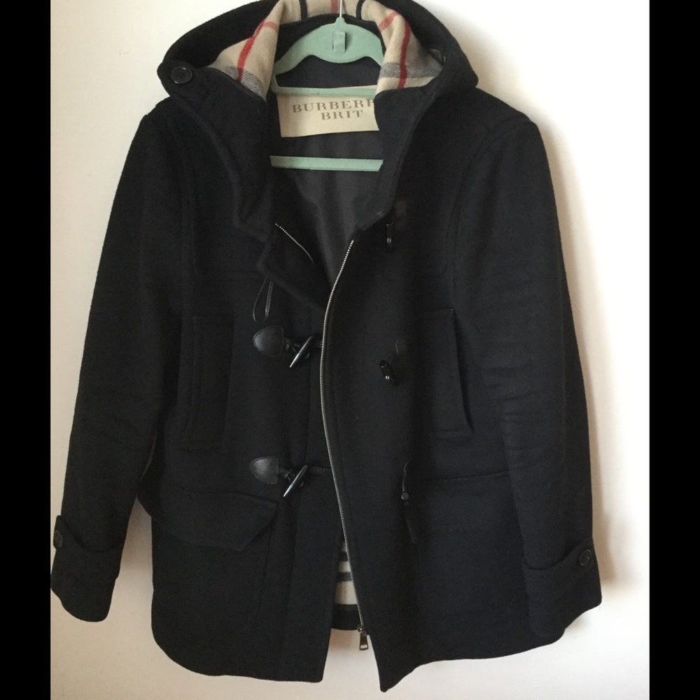 SOLD Burberry black wool coat