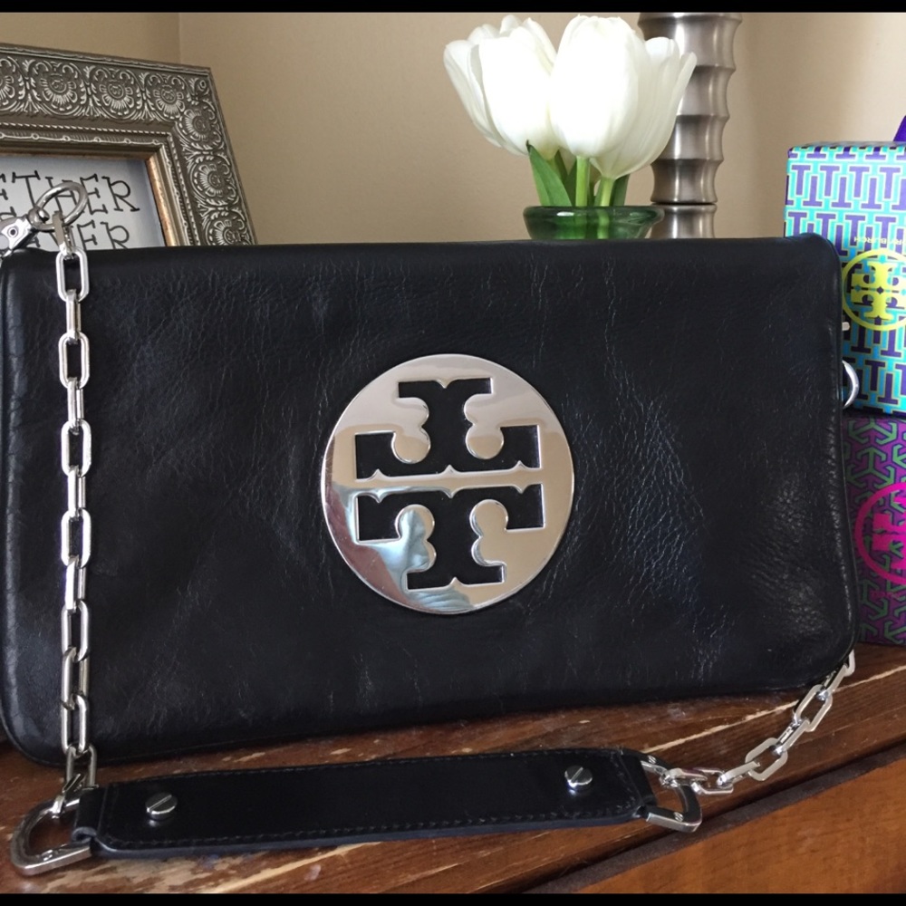 BUNDLED & SOLD Black Tory Burch Reva Clutch