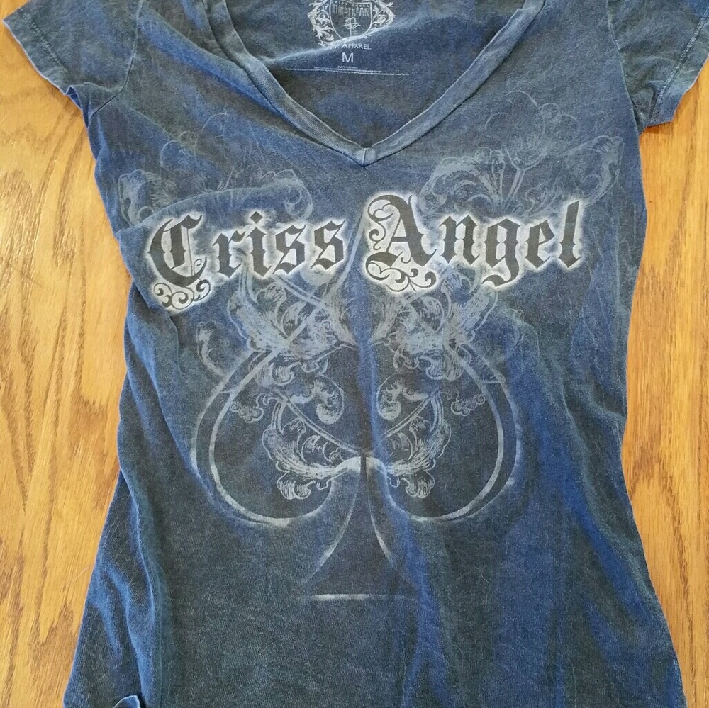 Criss Angel distressed shirt