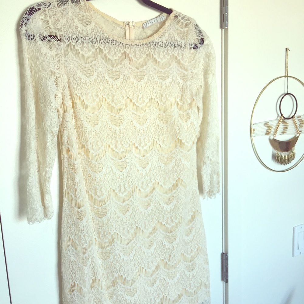 Cream lace dress