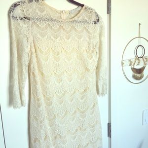 Cream lace dress
