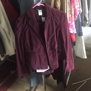 Maroon corduroy suit