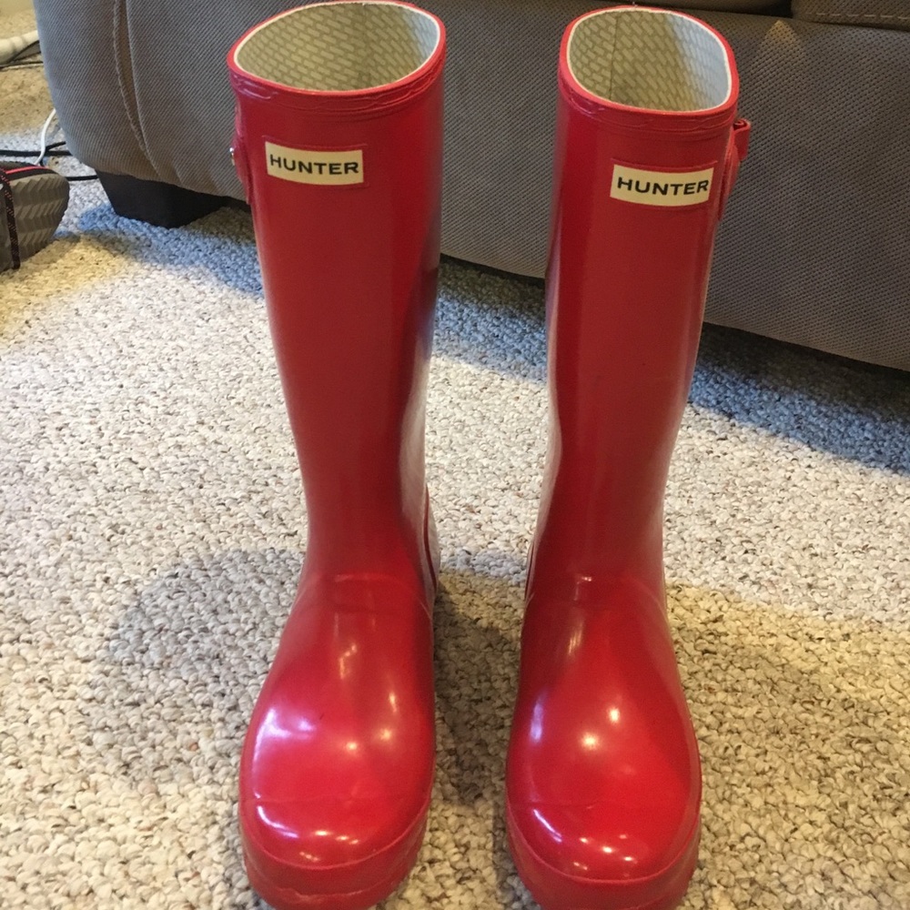 Girls Red Hunter rain boots