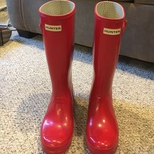 Girls Red Hunter rain boots
