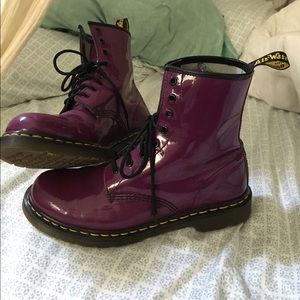 Purple Dr. Marten's Combat Boots