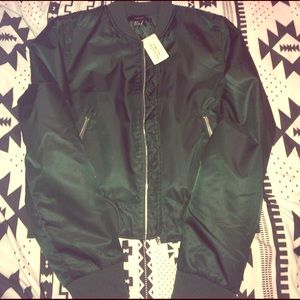 Green bomber jacket