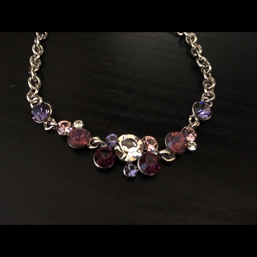 Purple Pink White Crystal Bracelet