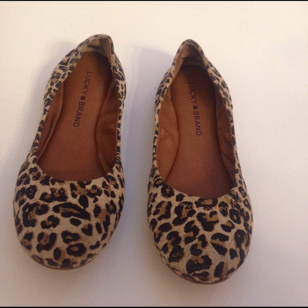 lucky brand EMMIE leopard print flats size 7
