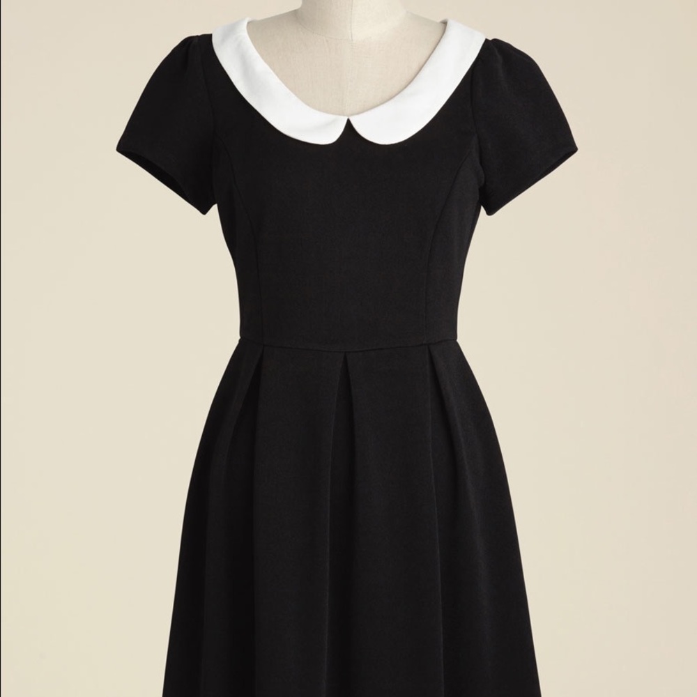 Black Peter Pan Collar Dress