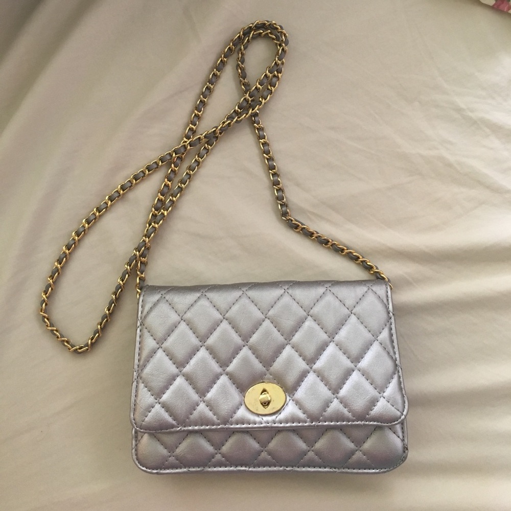 Silver mini bag