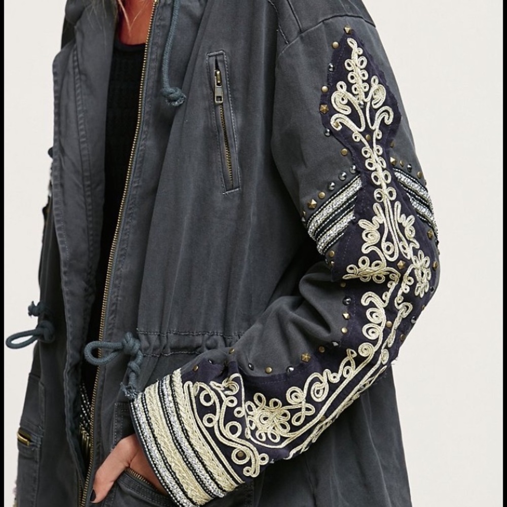 ISO Free People Golden Quills Military Parka