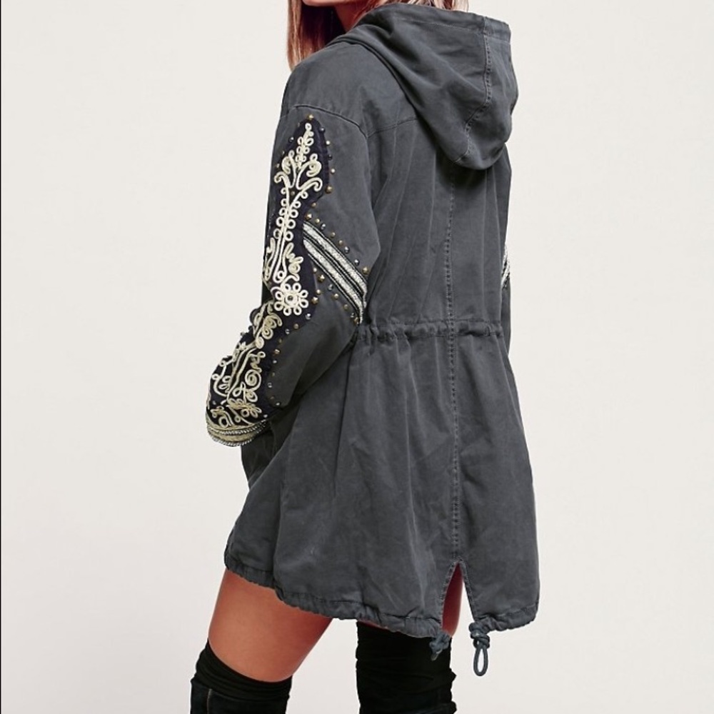 ISO Free People Golden Quills Military Parka - Picture 2 of 2