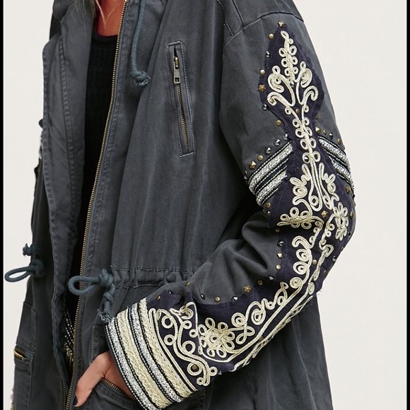 Free People Jackets & Blazers - ISO Free People Golden Quills Military Parka