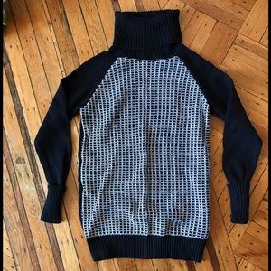 Black and white long sweater