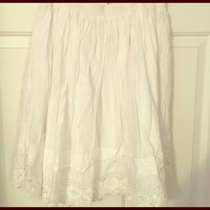 White embroidered skirt