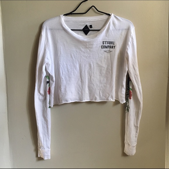 Thrills Co Rose Dagger Long Sleeve Crop 