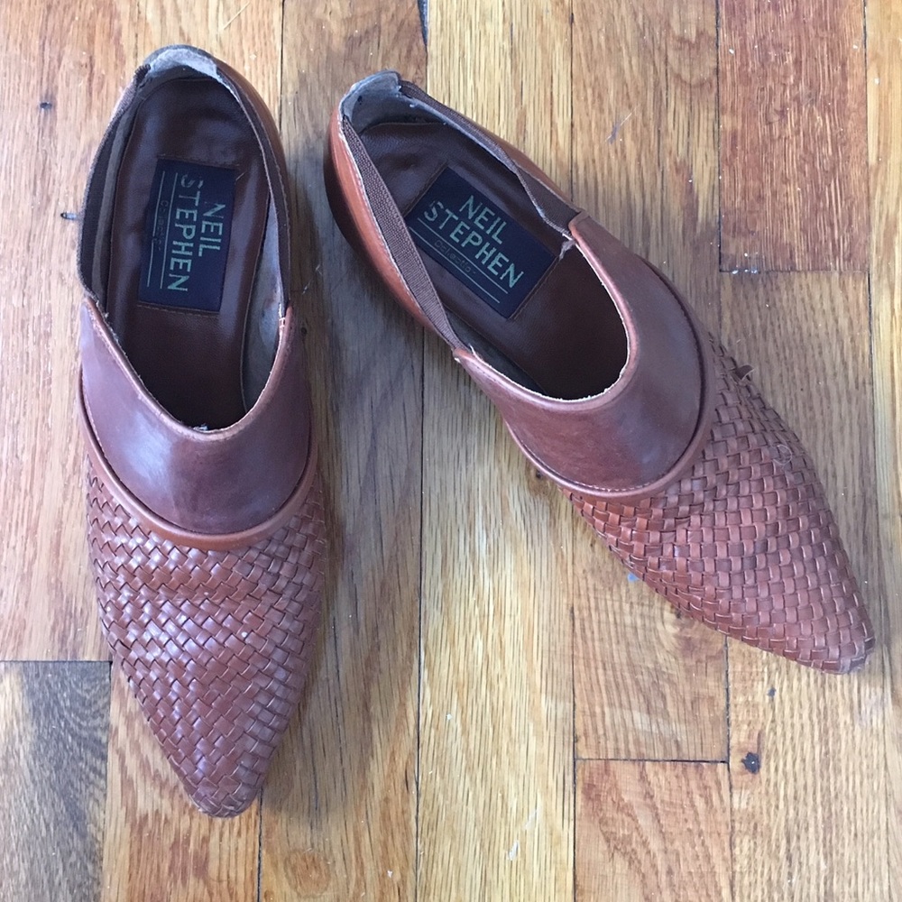 Vintage Neil Stephen Leather Cowboy Bootie sz 8