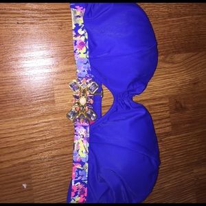 Strapless swim top, never worn