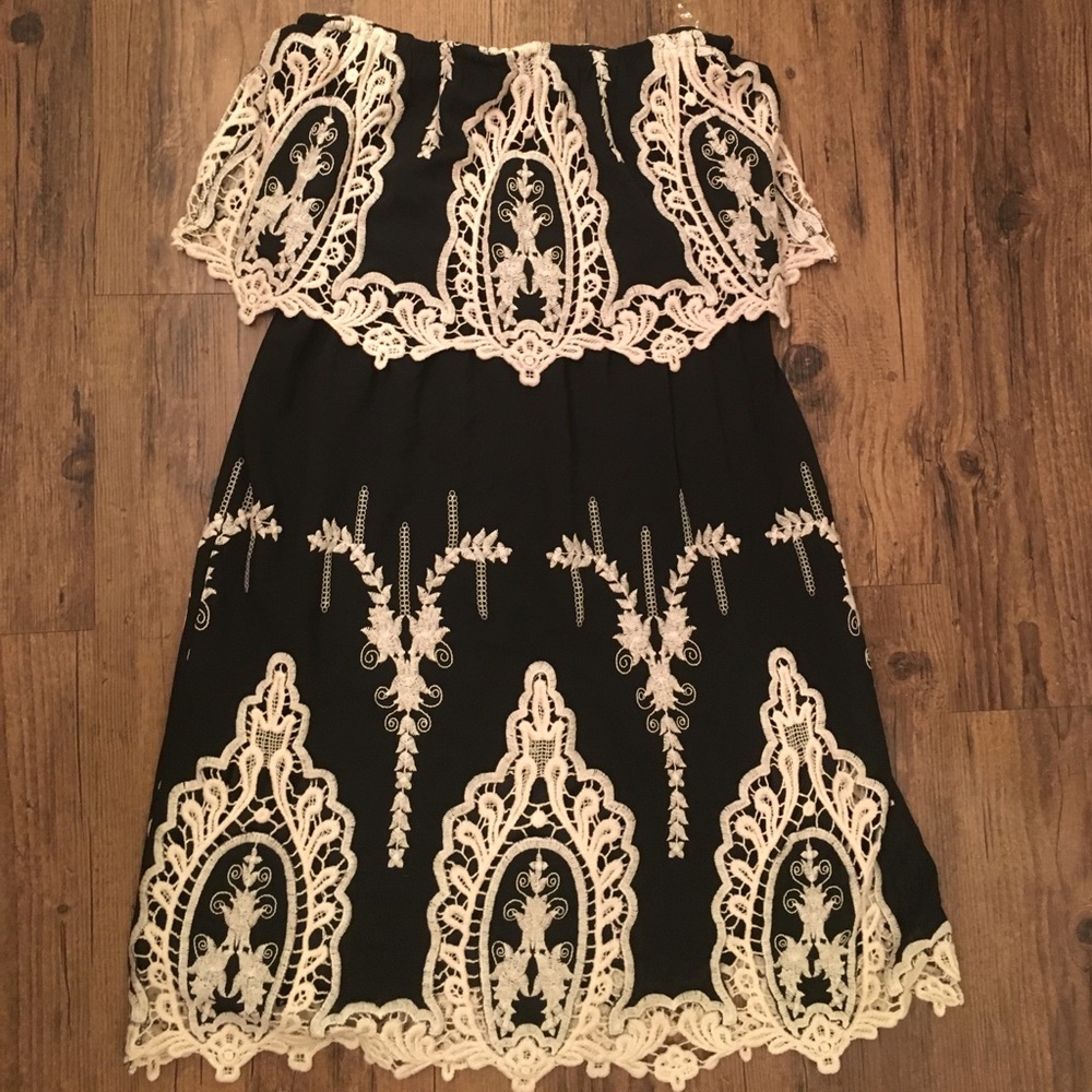 Strapless Lace Dress