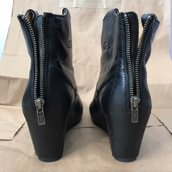 Frye Carson Wedge Ankle Boots - Picture 6 of 8