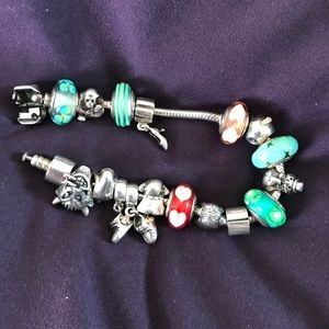 Pandora bracket with charms