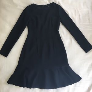 Ruffled Black Work Dress