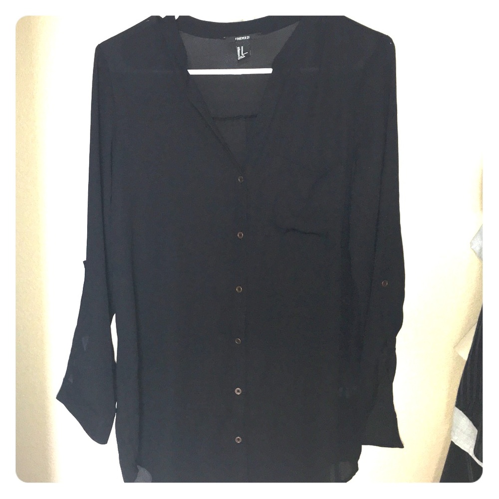 Black long blouse!