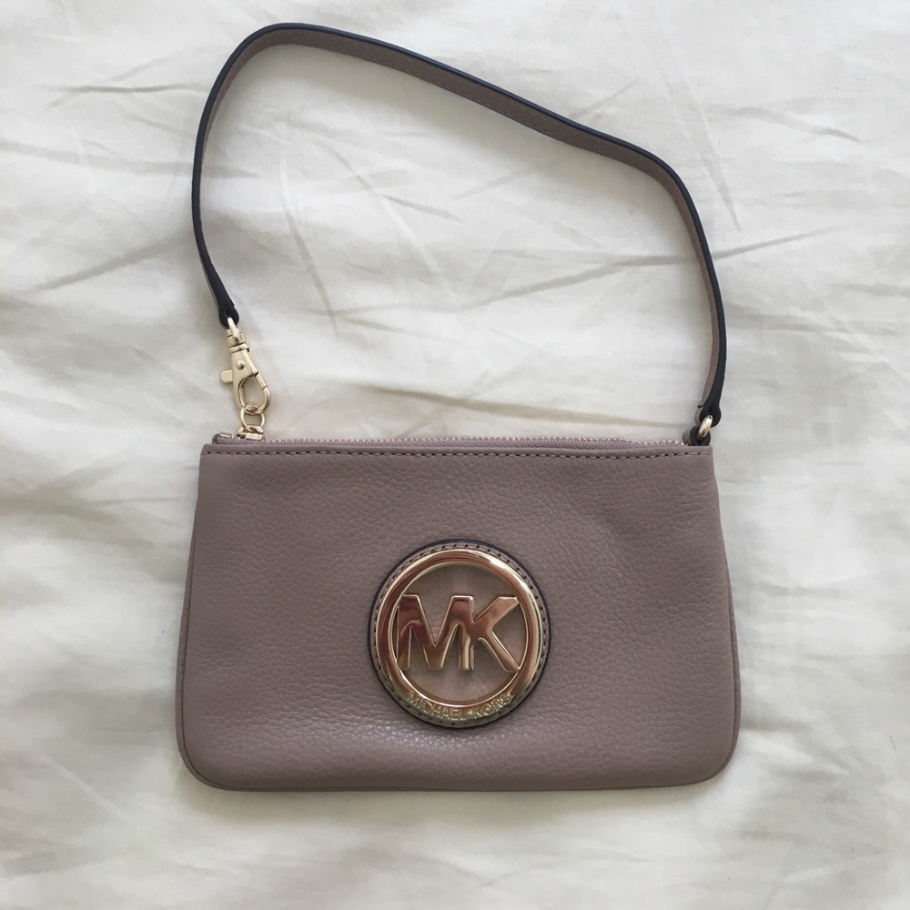 Tan Leather Wristlet