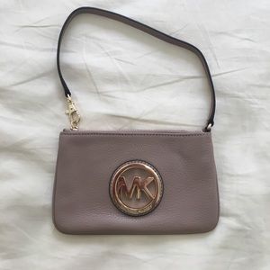 Tan Leather Wristlet