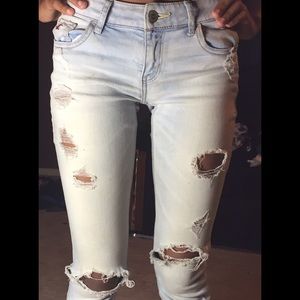 Hollister light blue skinny jeans
