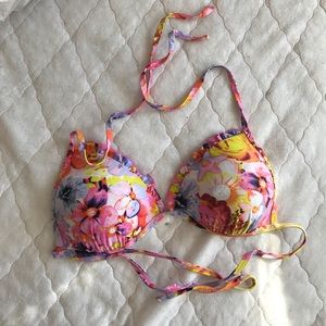 Floral bikini top