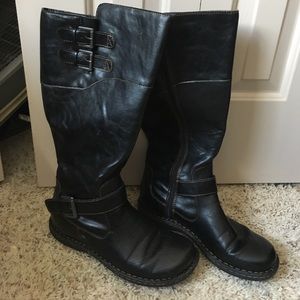 Black zip up boots