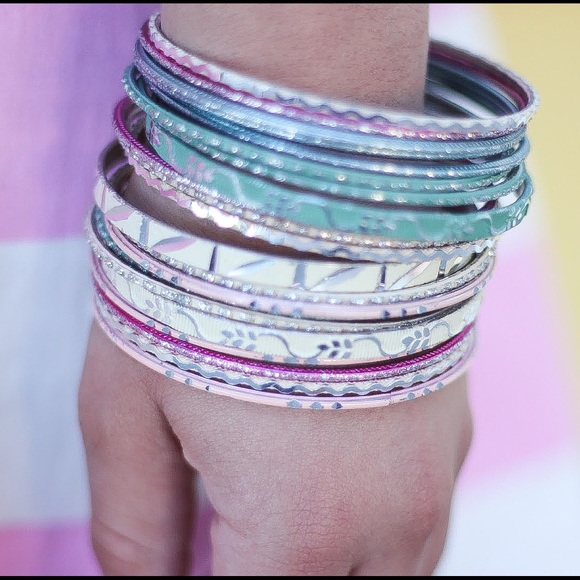 Forever 21 Pastel Pink and Mint Green Bangles - Picture 2 of 2