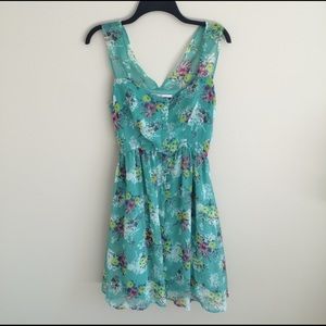 Teal Lauren Conrad Floral dress