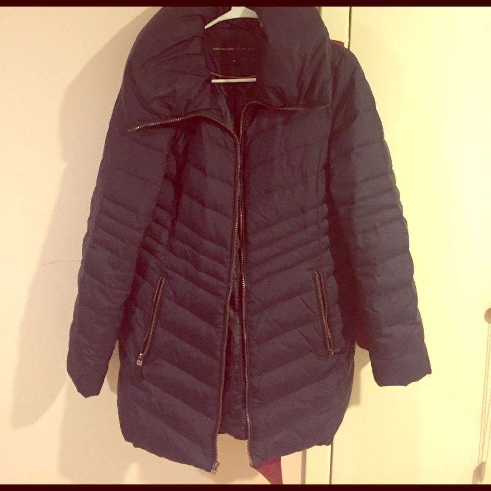 Navy blue puffer jacket
